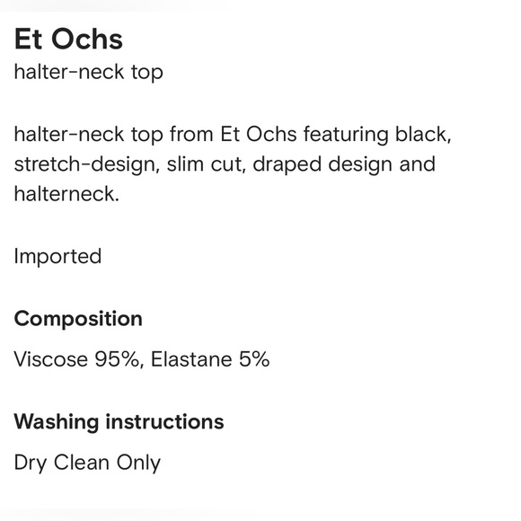 Et Ochos halter top - Picture 4 of 4